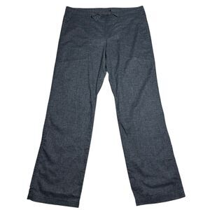 Prana Womens Sutra Pants M Gray Hemp Blend Yoga Travel Comfort Flowy